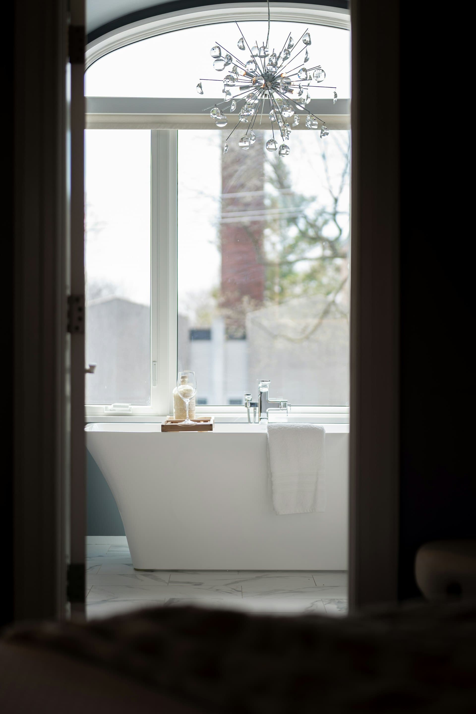 Serene, light-filled spa interior with a calm, warm feel